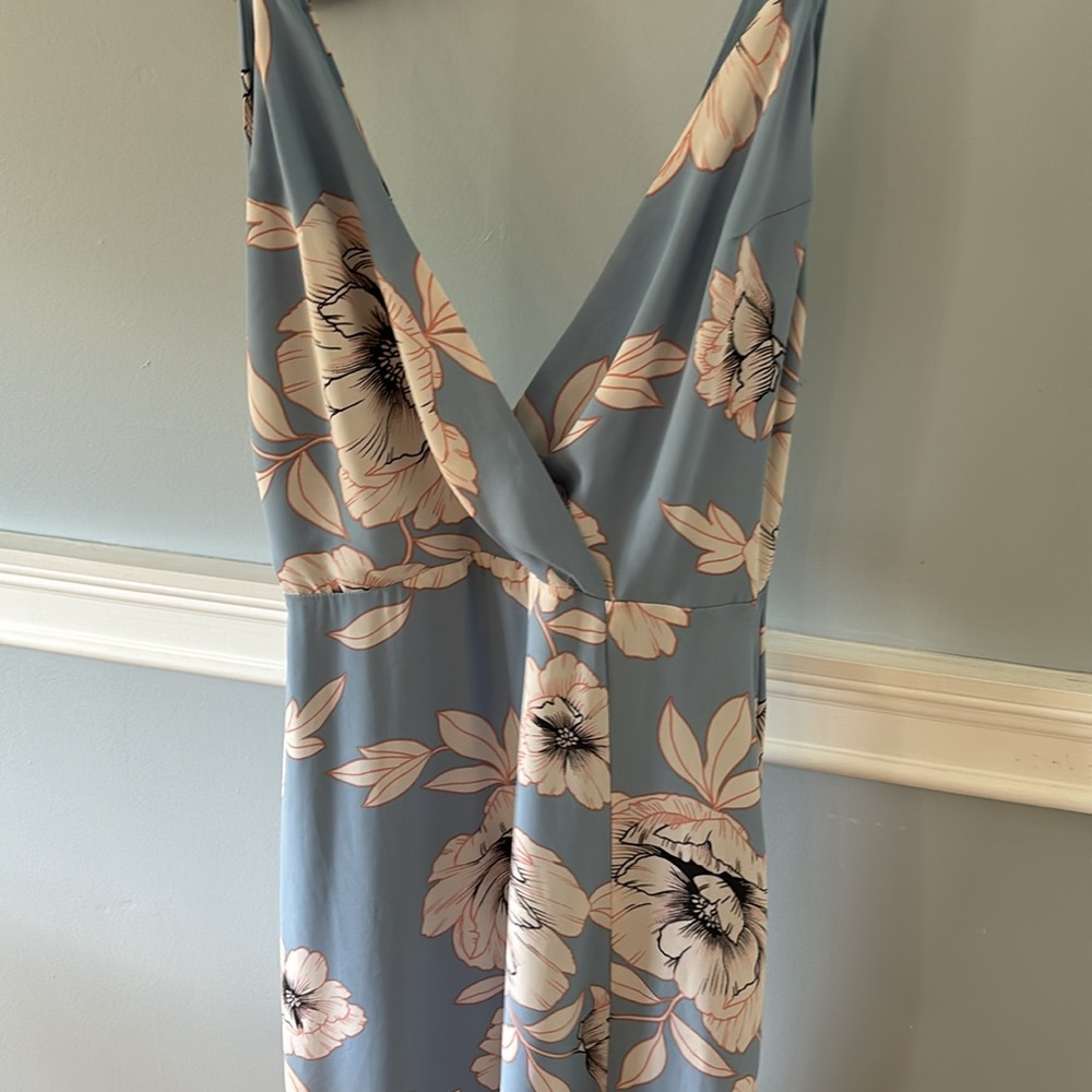 Lush Blue maxi Dress with white florals - Picture 2 of 6